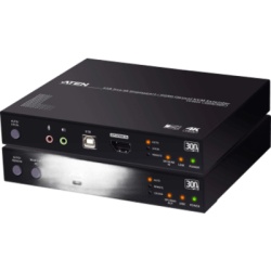ATEN CE980 Extensor KVM Óptico USB True 4K | DisplayPort-HDMI | 300 m (984.3 ft) | Resolución 4K @ 60 Hz 4:4:4 | HDR10 | RS-232 | USB 2.0 | Audio Estéreo y Embebido | SFP+ 10 Gbps