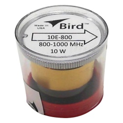BIRD TECHNOLOGIES 10E-800 Elemento de 10 Watt en Linea 7/8" para Wattmetro BIRD 43 en Rango de Frecuencia de 800 a 1000 MHz.