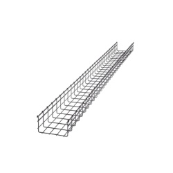 CHAROFIL CH-105-200EZ Charola Tipo Malla 105/200 mm Acabado Electro Zinc Hasta 334 Cables Cat6 Tramo de 3 Metros