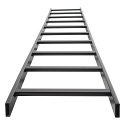 CHAROFIL CHET1X12EPK Escalera Tubular de 1.5" de Peralte y 12" de Ancho y 3.05 Metros de Largo Pintura Epoxica Color Negro Ideal Para Utilizarse en Centros de Datos o Cuartos de Telecomunicacionesl in