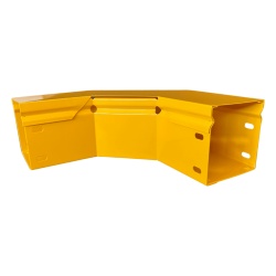 CHAROFIL CHFBC904X4R8EPK CHFIBER Curva Horizontal de 90° de Aluminio para Fibra Optica 4" de Peralte 4" de Ancho y Radio de 8" con Pintura Epoxica Amarilla Incluye Tapa un Par de Coples y Tornilleria