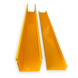 CHAROFIL CHFBTR4X4EPK CHFIBER Tramo Recto de Aluminio para Fibra Optica 4" de Peralte 4" de Ancho y 1.52 m de Longitud con Pintura Epoxica Amarilla Incluye Tapa Coples y Tornilleria