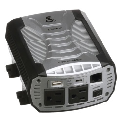 COBRA CPI500W Inversor de Potencia / 500W Continuos / 1000W Pico / 2 Salidas AC GFCI / USB-A y USB-C Carga Rapida / Proteccion Pentagon / 12V DC a 115V AC