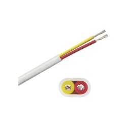 COBRA WIRE & CABLE B7W16T-20-100 Rollo de cable plano grado marino calibre 16 de 2 conductores (rojo y amarillo) de 100 pies (30.48 m).