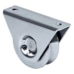 COMUNELLO 1150-9020-001 (325V-80) Rueda de 8 cm / Con Capacidad Para Puertas de Hasta 200 Kg / Para Montaje en Superficie / Canal Tipo "V"