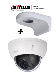 DAHUA DAH399014 DAHUA SD22204IGCPAK - Camara mini PTZ de 2 MP HDCVI / 4X Zoom optico con brazo de pared PFB203W incluido