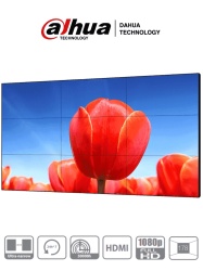 DAHUA DDS6210001 DAHUA DHL550UDM-EG - Pantalla de 55 Pulgadas FHD para Video Wall/ Panel LCD de Grado Industrial/ Ideal para Trabajar 24/7/ Marco Ultra Delgado de 1.8 mm (0.9mm Cada Marco)/ Interfaces