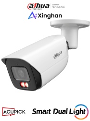 DAHUA DHT0030200 DAHUA IPC-HFW3849E-AS-IL -Camara IP Bullet de 8 Megapixeles con Iluminadores Dual/WizSense/Lente de 2.8 mm/107 Grados de Apertura/ H.265/ Microfono Integrado/ 1 E&S de Alarma y Audio/