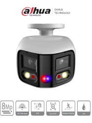 DAHUA DHT0070010 DAHUA IPC-PFW3849S-A180-AS-PV Camara IP Bullet WizSense 2x4MP con vision de 180 MultiVision LED IR 25m y luz calida 20m. Disuasion activa con microfono dual y altavoz integrado EPT