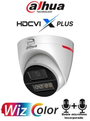 DAHUA DHT0290116 DAHUA DH-HAC-HDW1549XN-A-PRO -Camara Domo 5MP WizColor/Imagen 24 Horas a Color/Correccion de Imagen Mediante IA/ Iluminador Int con Luz Calida/ Hasta 50m Ilumin/ Doble Mic Incorp/Lent
