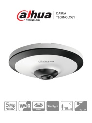 DAHUA DHT0300037 DH-HAC-EW2501N - Camara Fisheye HDCVI 5 MP vision 360 IR 10 m WDR real 120dB microfono integrado. Ideal para uso interior con tecnologia Starlight para baja luz y reduccion de rui