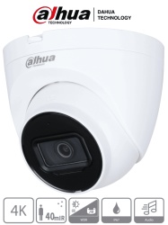 DAHUA DHT0300051 DAHUA HAC-HDW1801TQN-A - Camara Domo 4k/ 8 Megapixeles con Microfono Integrado/ Lente de 2.8mm/ 106 Grados de Apertura/ IR de 40 Metros/ Super Adapt/ Instalacion Rapida/ WDR Real de