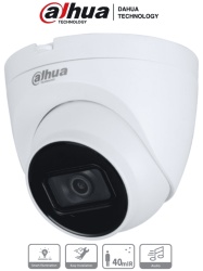 DAHUA DHT0300064 DAHUA HAC-HDW1200TQ-A-Camara domo Dahua de 2 MP con lente de 2.8 mm angulo de 102 grados IR de 40 m microfono integrado instalacion rapida DWDR IP67 y diseno en metal y policar