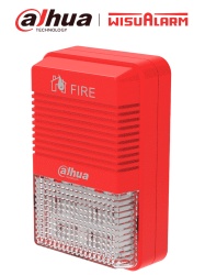 DAHUA DHT1450002 DAHUA WISUALARM HY-1500 - Lampara Estroboscopica con Sirena Direccionable/ 2 Hilos/ Volumen de 75 dB115 dB/ 24V DC/ Cumple Normas: EN54-3 EN54-23/ Microprocesador integrado/