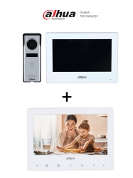 DAHUA DHT2390008 DAHUA DHI-KTH01DHI-VTH1020J - Kit de Videopotero Hibrido Frente de Calle Analogico con Camara de 1.3 MP DAHUA VTH1020J- Monitor analogico de 7 pulgadas compatible con KTA01 / KTA02