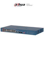 DAHUA DHT3720077 DAHUA DH-CS4220-16GT-190-V2 - Switch de 16 Puertos Gigabit PoE/ PoE inteligente/ Puerto Rojo de Hasta 90W/ 190W Totales/ 2 Puertos SFP/ PoE Watchdog/ switching de 40 Gbps/ Prot. Avanz