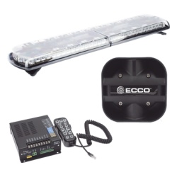 ECCO 12TR48KIT130 Kit de Sirena Vehicular H2 Covert Bocina de uso rudo y Torreta 48" Serie 12 con 130 LED dual color rojo/azul/claro/ambar ideal para equipar unidades de policia