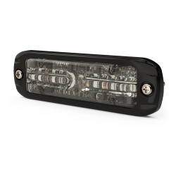 ECCO CD3802RBWSB Luz Auxiliar de 18 LEDS Tricolor Rojo/Azul/Blanco Lente transparente Bisel Negro