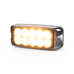 ECCO CD4080AW Luz De Advertencia De 5x2" 10 Led Ambar/Claro Bisel Cromado Lente Transparente - Img 2