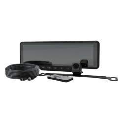 ECCO EC4211BK Sistema alambrico de reversa con camara y monitor de 9 pulgadas Incluye camara para placa de 170°