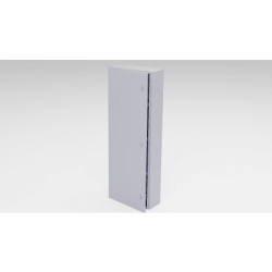 EPCOM INDUSTRIAL GBP04 Gabinete para instalacion de 4 Baterias Fabricado en Lamina Galvanizada Accesorios para poste (No incluidos)