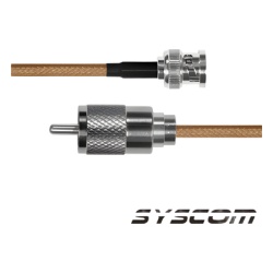 EPCOM INDUSTRIAL SBNC-142-UHF-30 (1 pza) Jumper con cable RG142 conectores BNC Macho/UHF (PL-259) Macho.