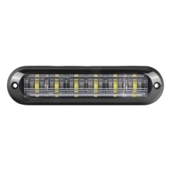 EPCOM INDUSTRIAL SIGNALING XLT1835RW Luz Auxiliar Ultra Brillante IP67 de 6 LEDs Color Rojo/Claro con mica transparente y bisel negro
