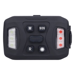 EPCOM INDUSTRIAL SIGNALING XLTD-2735-RB Luz Auxiliar Recargable 26 LEDs Rojo/Azul/Blanco Incluye Clip y Base Magnetica