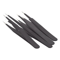 EPCOM POWERLINE EP-TWP-4 Juego de Pinzas Antiestáticas / 4 Piezas / Plástico Carbonizado / 12.3 cm / 17 g