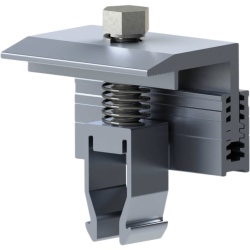 EPCOM POWERLINE EPLEC5NTAL50 Sujetador final para paneles solares / Aluminio anodizado / Ajuste 25-40 mm / Riel 21 / 0.98-1.57 pulgadas - Img 2