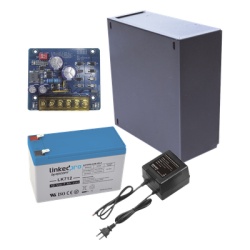 EPCOM POWERLINE KIT16B2LK7 Kit Fuente de Poder con Batería de Respaldo / Salida 12 VCC 2.5 A / Batería AGM 4.5 Ah / Protección Sobretensión y Cortocircuito / Gabinete Interior