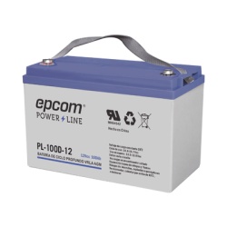 EPCOM POWERLINE PL-100-D12 Acumulador EPCOM 12V 100Ah Tecnologia VRLA AGM Ciclo Profundo para Aplicaciones Fotovoltaicas terminales tipo M6 ( HEX )