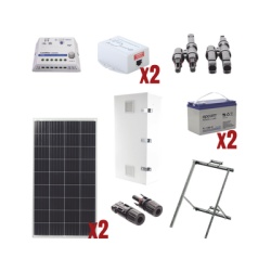 EPCOM POWERLINE PL-1224G-2R Kit Solar de 28 W con PoE Pasivo 24 Vcc para 2 Radios de Ubiquiti airMAX Cambium ePMP