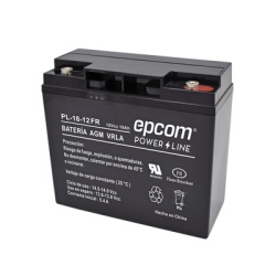 EPCOM POWERLINE PL-18-12-FR Bateria 12 Vcc / 18 Ah / UL / AGM-VRLA / Retardante a la flama / Para uso en equipo electronico Alarmas de intrusion / Incendio/ Control de acceso / Video Vigilancia / Term