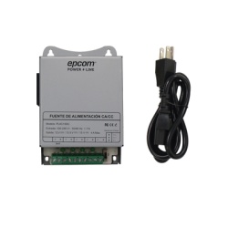 EPCOM POWERLINE PL-4C-15DC Fuente de Poder Metalica / Para 4 Camaras / Ajustables a 12 o 13.5 o 15 Vcc / 4 Amperes / Instalacion en Pared.