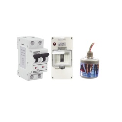 EPCOM POWERLINE PL20ACD Kit de Centro de Carga Para Corriente Directa Breaker de hasta 800 Vcc de 20 A con Supresor de Descargas Atmosfericas.