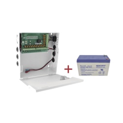 EPCOM POWERLINE PLK12DC20ABK/K Kit / Fuente con 18 salidas / 20 Amperes totales / Ajuste de voltaje de 11-15 V / 20 A modelo PLK12DC20ABK / + Bateria incluida LK712
