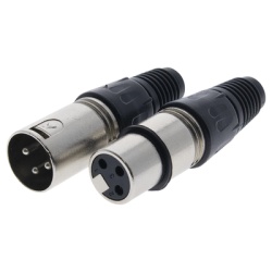 EPCOM PROAUDIO EP-XLRKIT Kit Conector XLR Hembra + XLR Macho | Ideal para Conexiones de Microfonos Mezcladoras | Equipo de Audio Profesional
