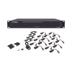 EPCOM TITANIUM KITTT16PVTURBOX Kit de TRANSCEPTOR ACTIVO DE 16 Canales / VIDEO+PODER en un solo Cable UTP / 150m en 4K 200m en 5 MP/ Envia 36 Vcc y recibe 12 Vcc / TODO INCLUIDO PARA RACK / Compatible