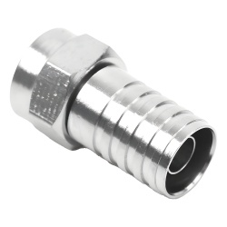 EPCOM TITANIUM TT-CON-535 Conector F Macho Plegable de Doble Blindaje para cable RG-59 Cuerpo de Bronce Niquelado.