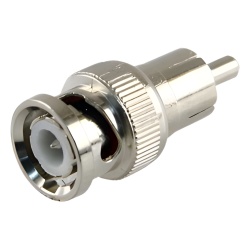 EPCOM TITANIUM TT-RG-01 Adaptador en Linea para 75 Ohm de Conector BNC Macho a RCA Macho en Aplicaciones de Audio-Video para Camaras Monitores y DVR s.