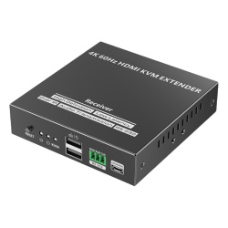 EPCOM TITANIUM TT582KVM-RX Receptor Compatible para Kit TT582-KVM |4K @60Hz | Cat 6 6a y 7 | hasta 150 metros | Transmite el Video y Controla tu DVR via USB a distancia