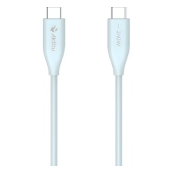 EZVIZ AK-PAC24S-B-1.5M Cable de Carga USB-C a C 1.5 Metros / Potencia 240W / Velocidad Transferencia 480 Mbps / Tecnologia GaN (Nitruro de Galio) / Fast-Charging / Material Silicona No Toxica / Conect