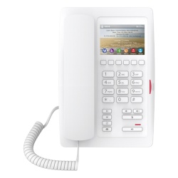 FANVIL H5W (H5 Color Blanco)Telefono para Hoteleria profesional de gama alta con pantalla LCD de 3.5 pulgadas a color 6 teclas programables para servicio rapido (Hotline) PoE