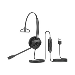 FANVIL HT301U Diadema monoaural con tecnologia antishock para telefonos IP FANVIL con interfaz USB con microfono de cancelacion de ruido larga durabilidad