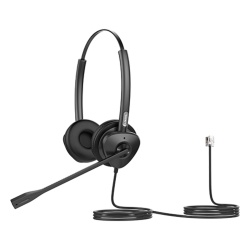 FANVIL HT302 Diadema Binaural con Audio HD y Brazo Ajustable de 260° Conexion RJ9 y Sonido de Alta Definicion