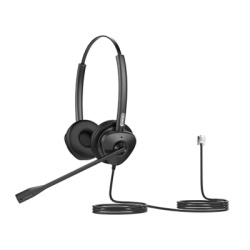 FANVIL HT302 Diadema Binaural con Audio HD y Brazo Ajustable de 260Â° Conexion RJ9 y Sonido de Alta Definicion
