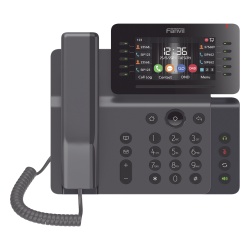 FANVIL V65 Telefono IP Empresarial Esencial WiFi / Bluetooth 20 lineas SIP pantalla a color 4.3" ajustable PoE puertos Gigabit conferencia local de 6 vias.