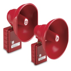 FEDERAL SIGNAL INDUSTRIAL ASHP-024 Altavoz amplificado 15W Aprobado por CSFM y Listado contra incendios UL 24 VCD Color Rojo