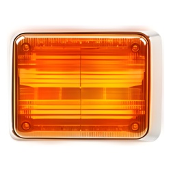 FEDERAL SIGNAL QL-97-XF-A Luz de advertencia Quadraflare LED con flasher integrado y mica de color ambar